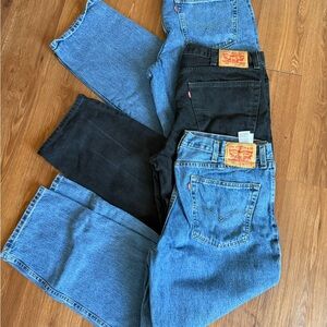 Levi's Relaxed Fit Jeans in Blue and Black